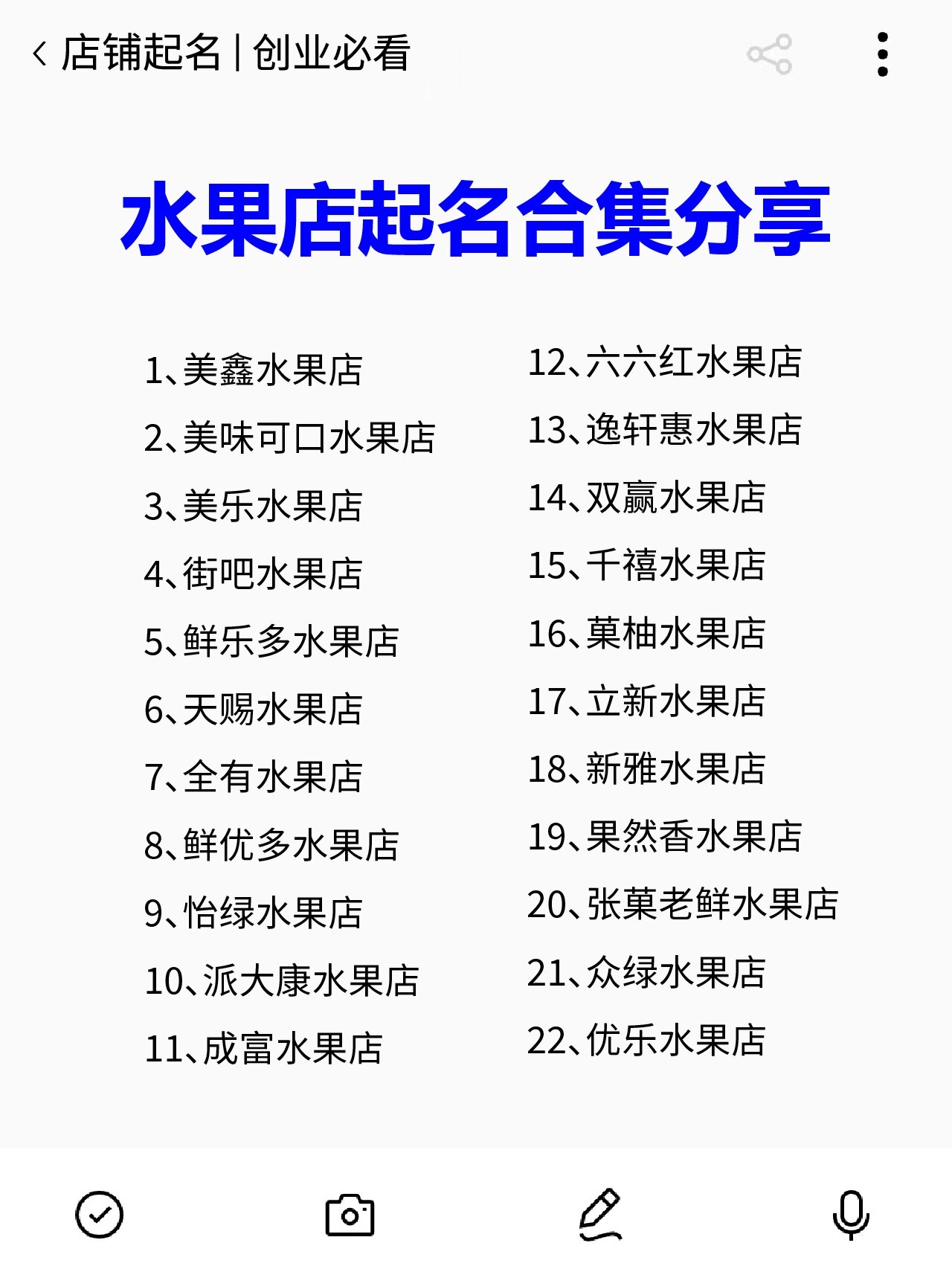 不允许你不知道的96个水果店铺起名