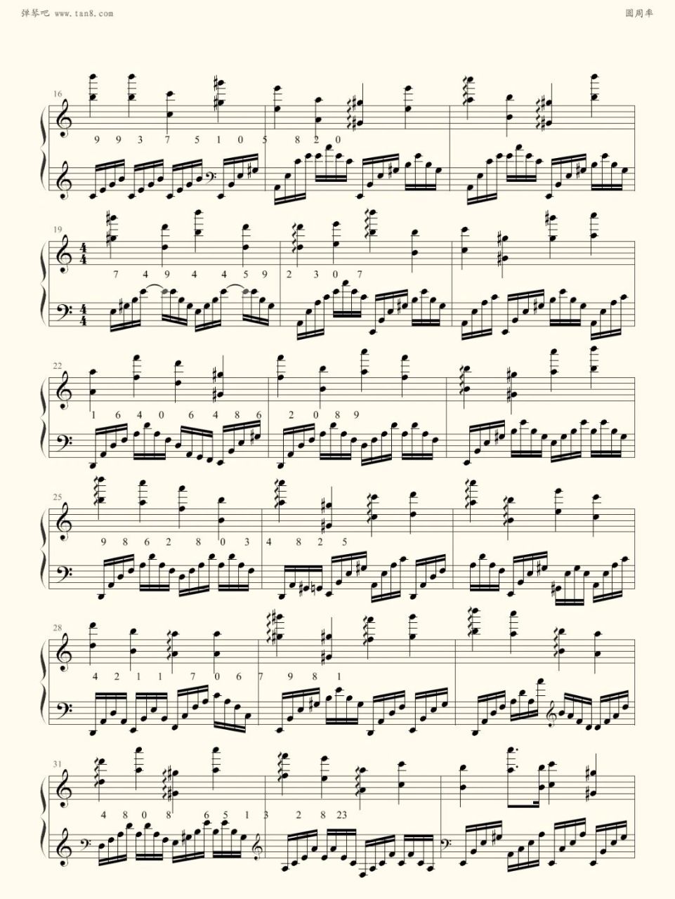 《圆周率 π song》钢琴谱