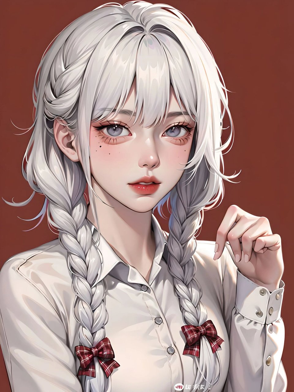 我会是你的crush吗?高冷白发少女头像