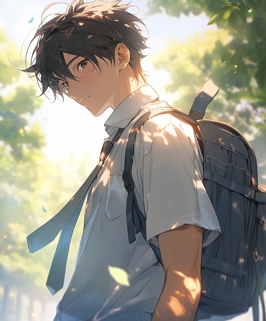 男生头像|新海诚风格|夏日校园毕业季