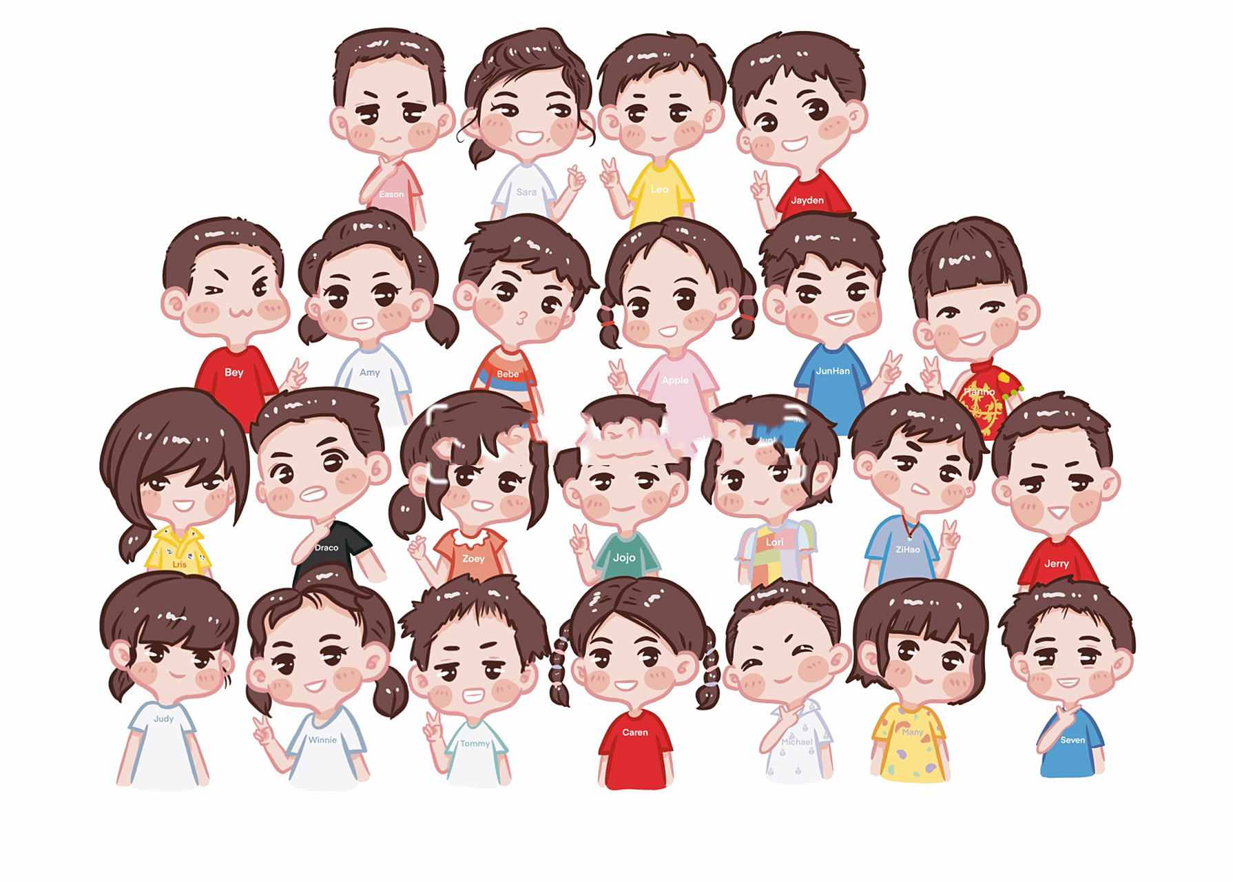 全班漫画|幼儿园合照 全班漫画|卡通头像|幼儿园|班级照|漫画合照|简