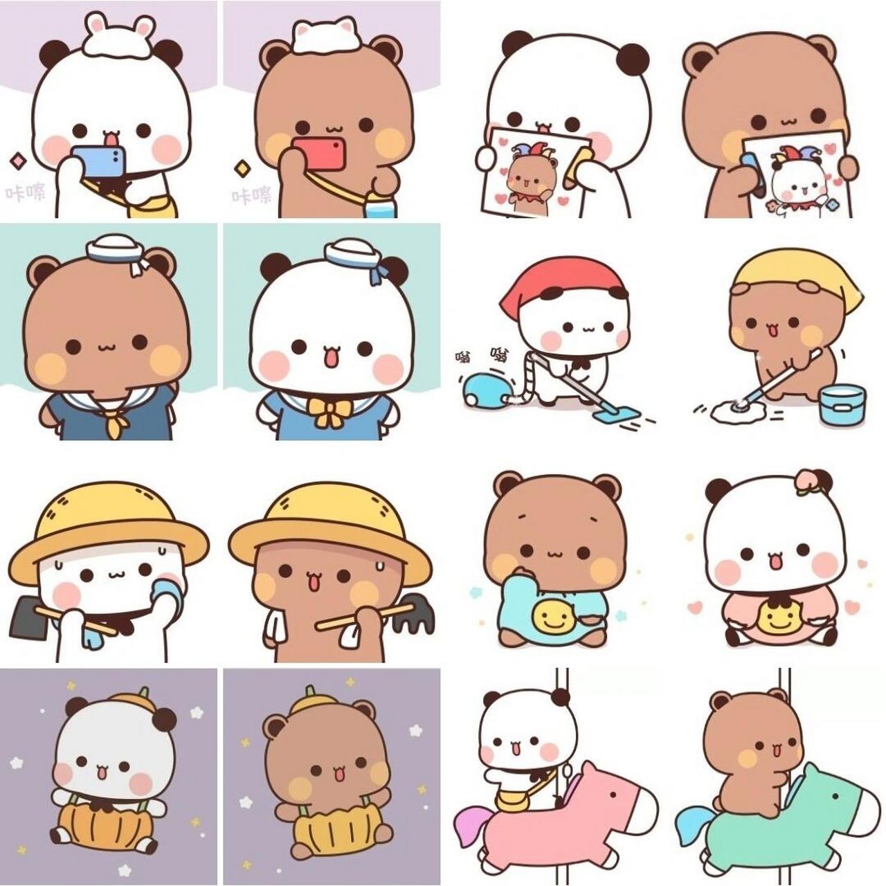 超爱的一二布布情侣头像