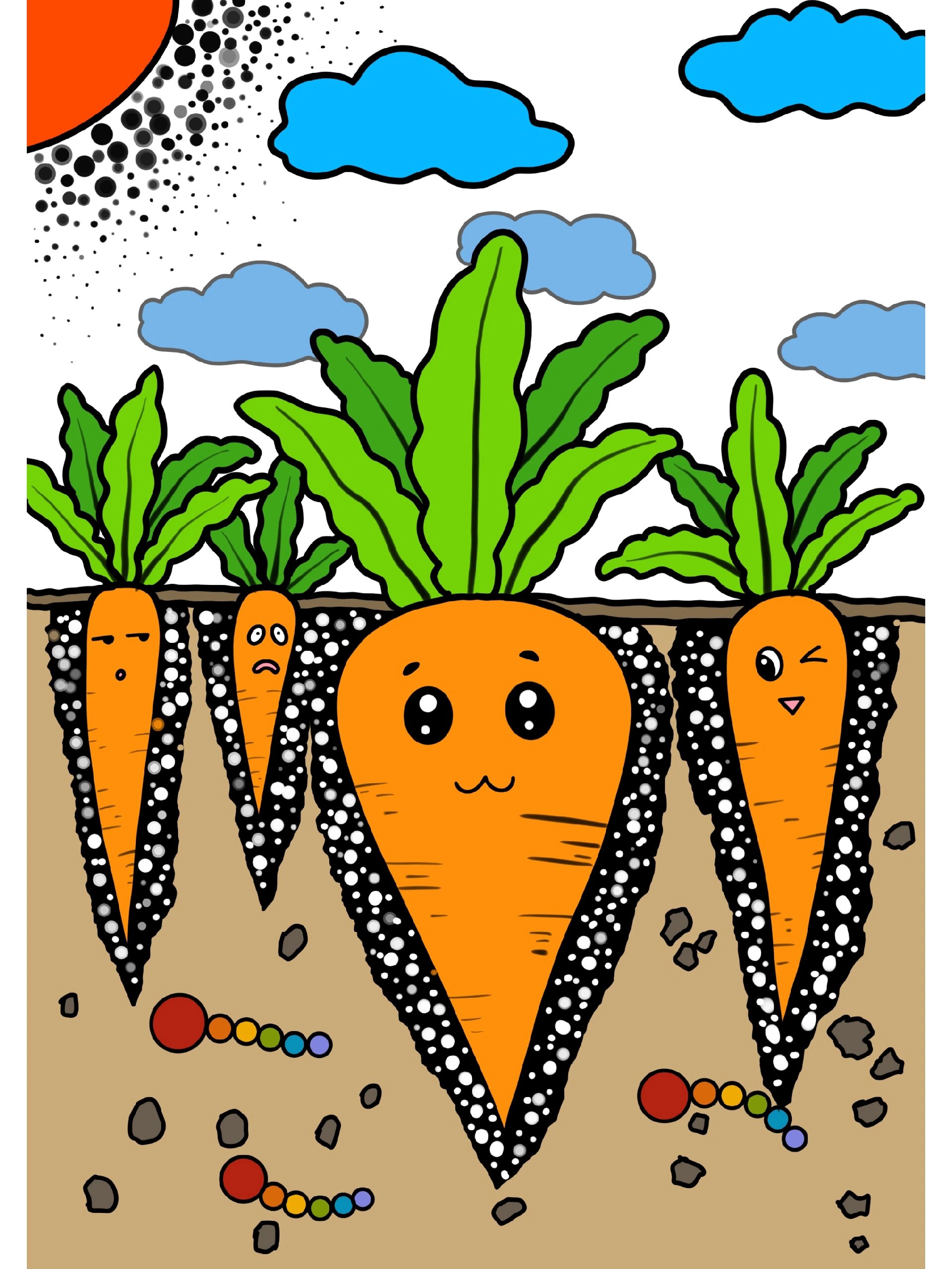 儿童画/《胡萝卜》/儿童创意美术