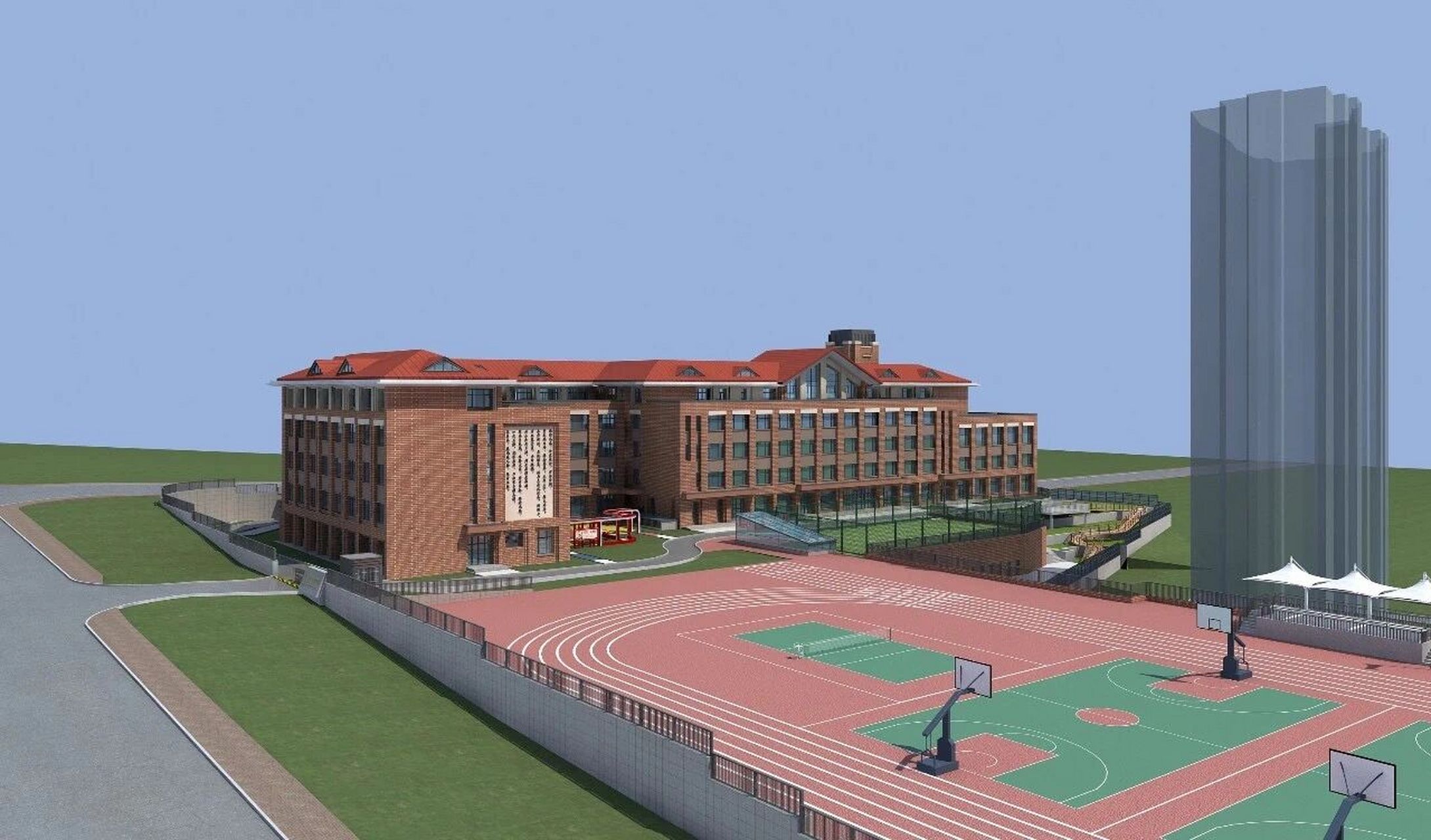 同德学校 青岛同德学校位于市北区劲松四路以西,同德路以北,用地面积
