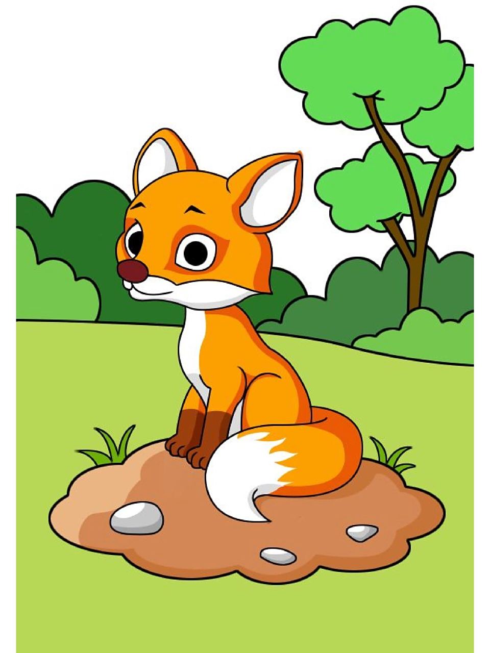 幼儿简笔画|狐狸 可爱的小狐狸,适合4~9岁的小朋友