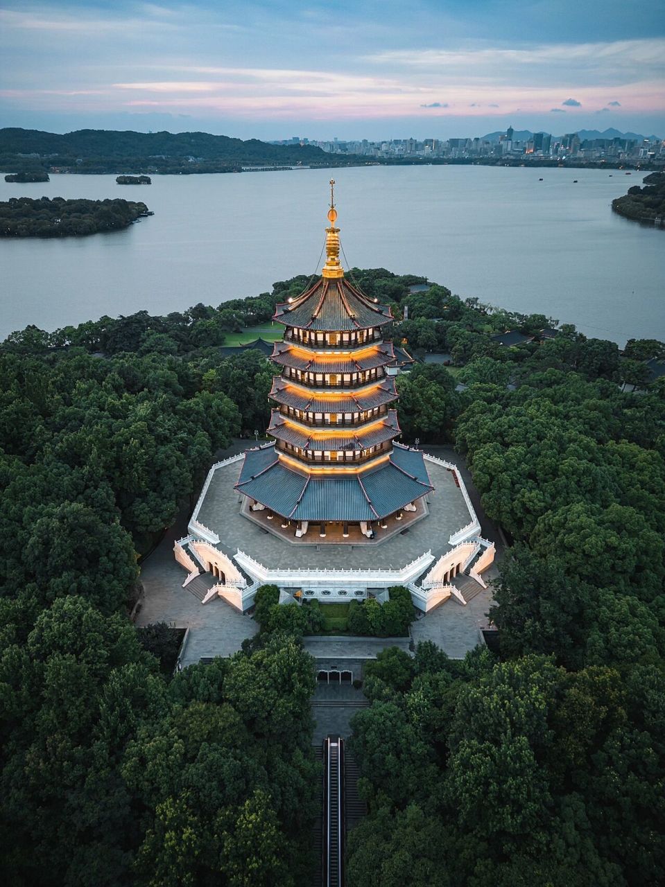 杭州航拍丨西湖景区5️⃣座地标古建筑🈴集 1️⃣2️⃣