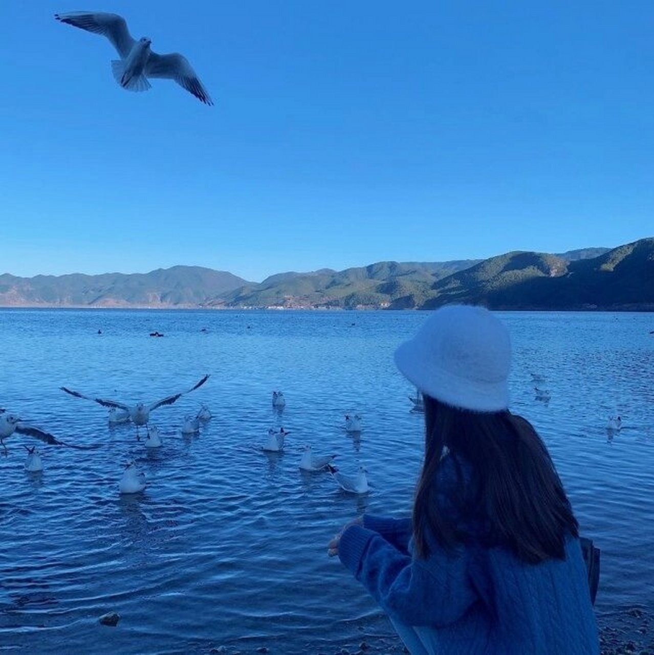 海边真人头像 #好看的女生头像# #真人女生头像# #优质女生头像