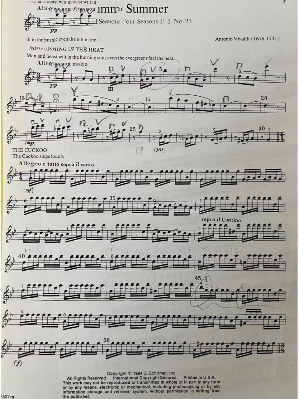 维瓦尔第之四季—《夏》 今日分享小提琴协奏曲《四季》之《夏》 此曲