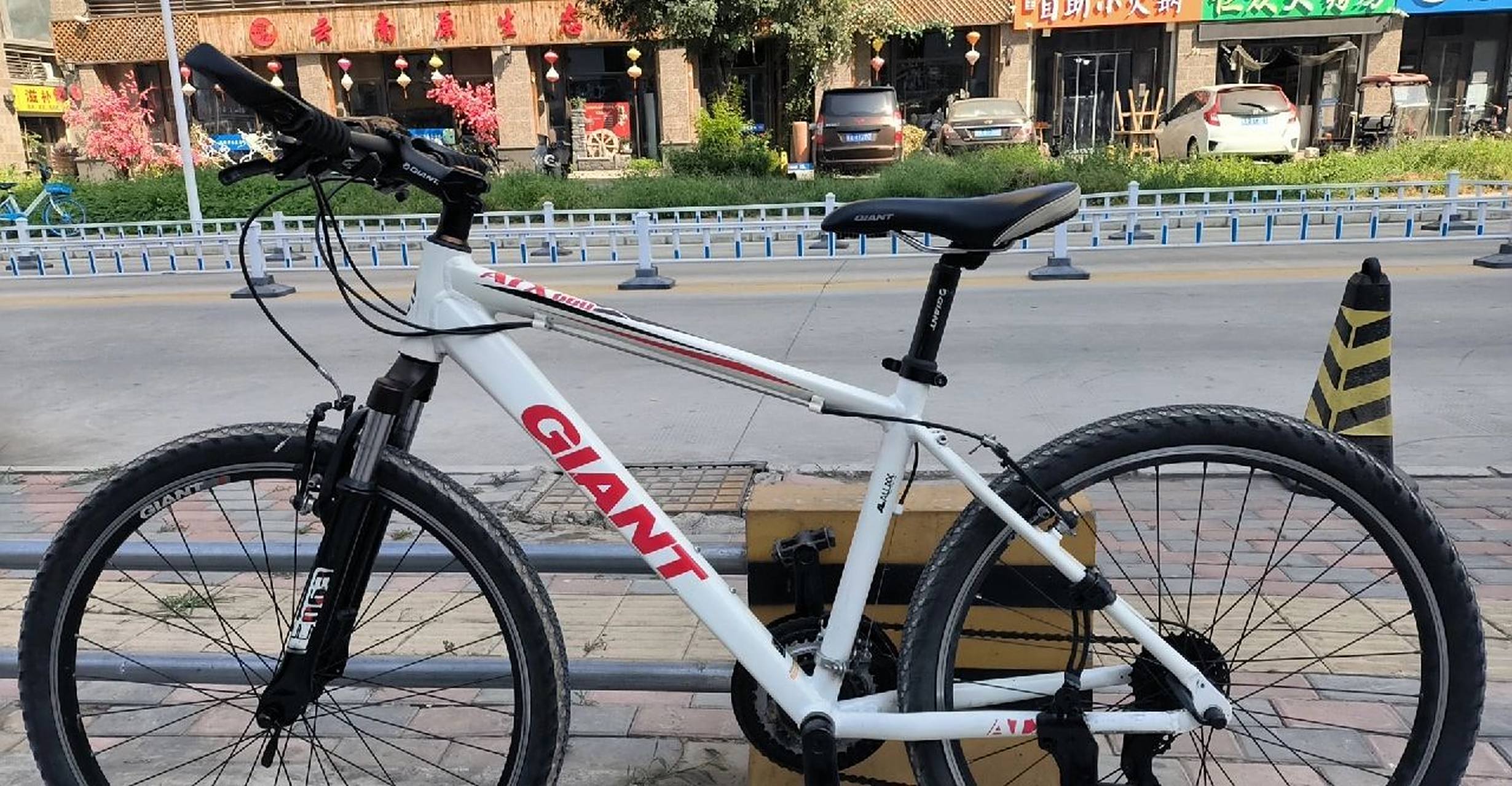 海鲜市场看到的,型号捷安特atx660,21速,油压碟刹.