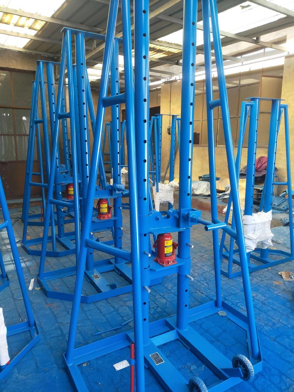 20吨电缆放线架 自高2.45米 适应电缆盘直径1-4.5米  放线杠长度3.