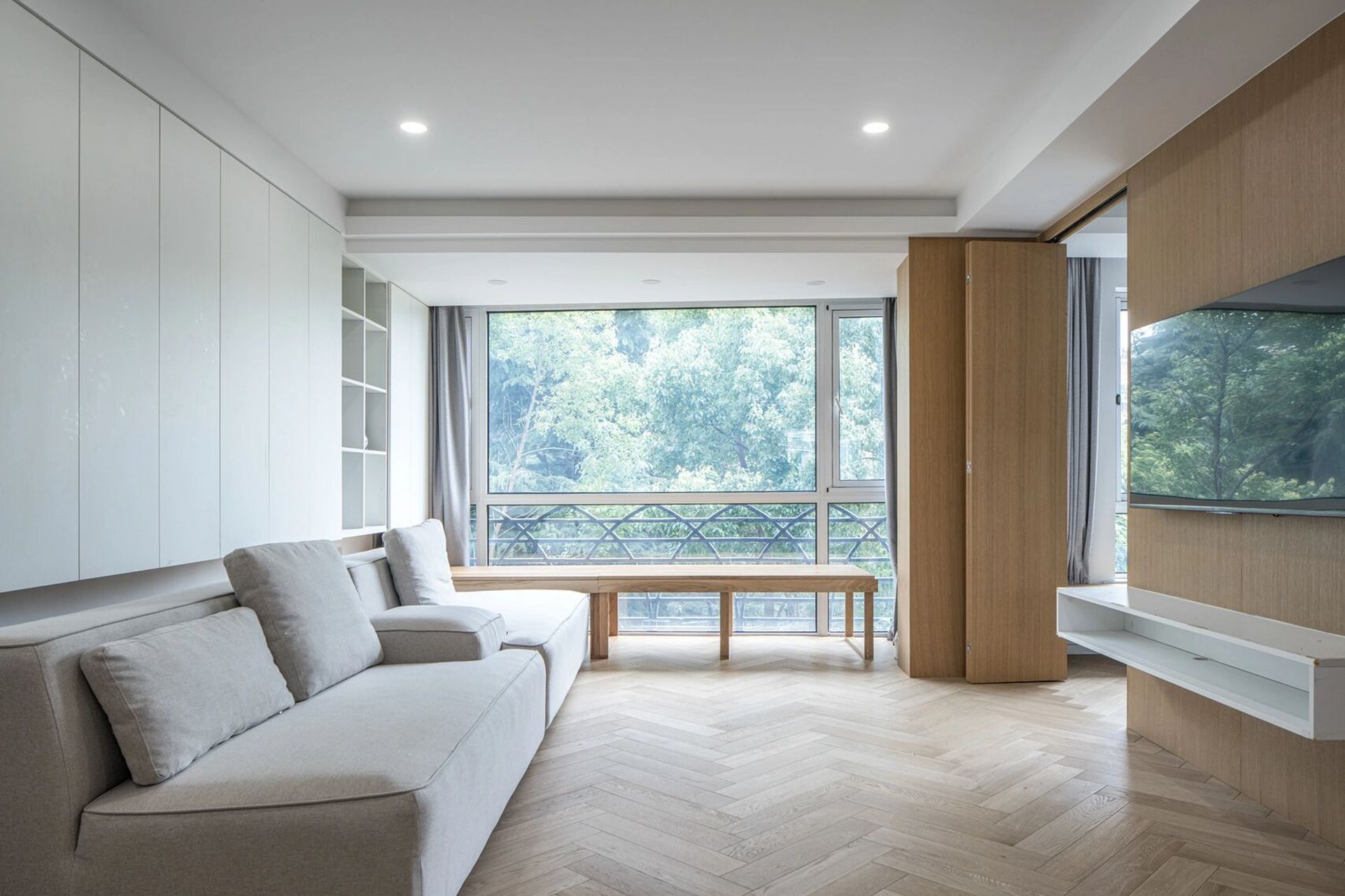 沙发背后的收纳柜,这么做好看又好用94 『理想猫实景案例』 沙发