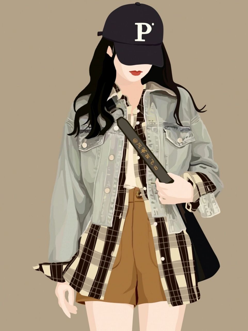 手绘‖女生头像壁纸穿搭插画       07商用,92二次涂改转载他用请