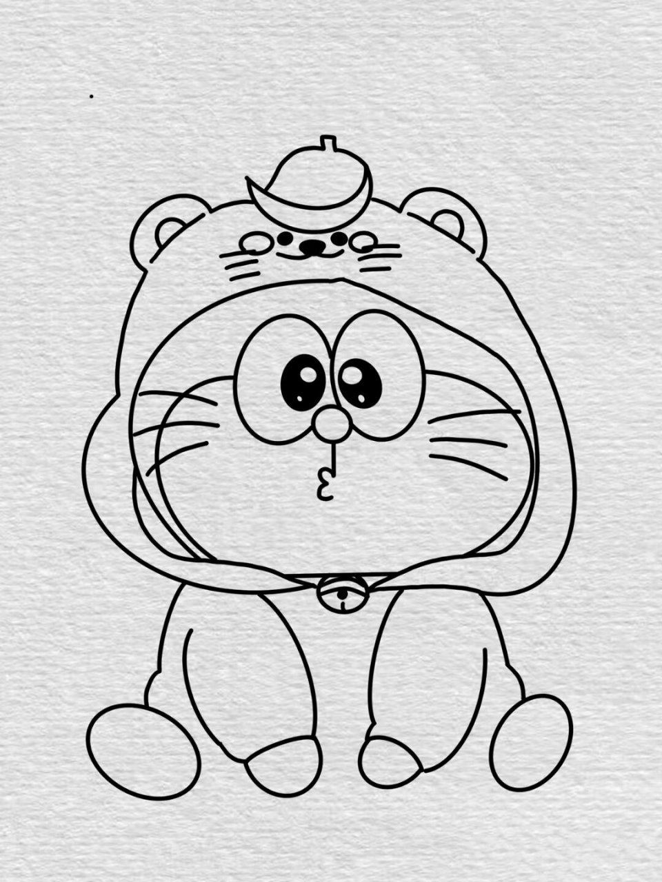 软绵绵的哆啦a梦简笔画教程6/100