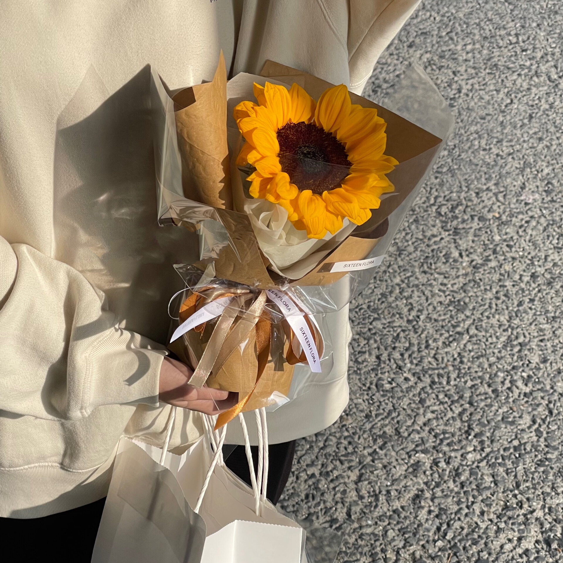 鲜花分享|单支迷你包装向日葵97