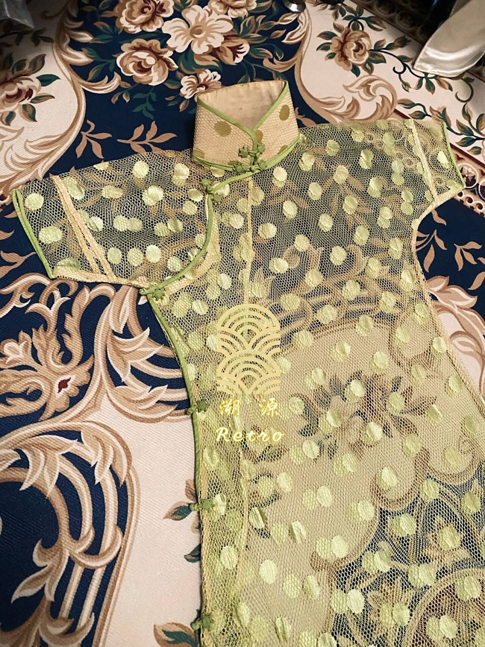 一件民国30年代耐梅装薄纱古董旗袍 分享一件30年代的"耐梅装",实属