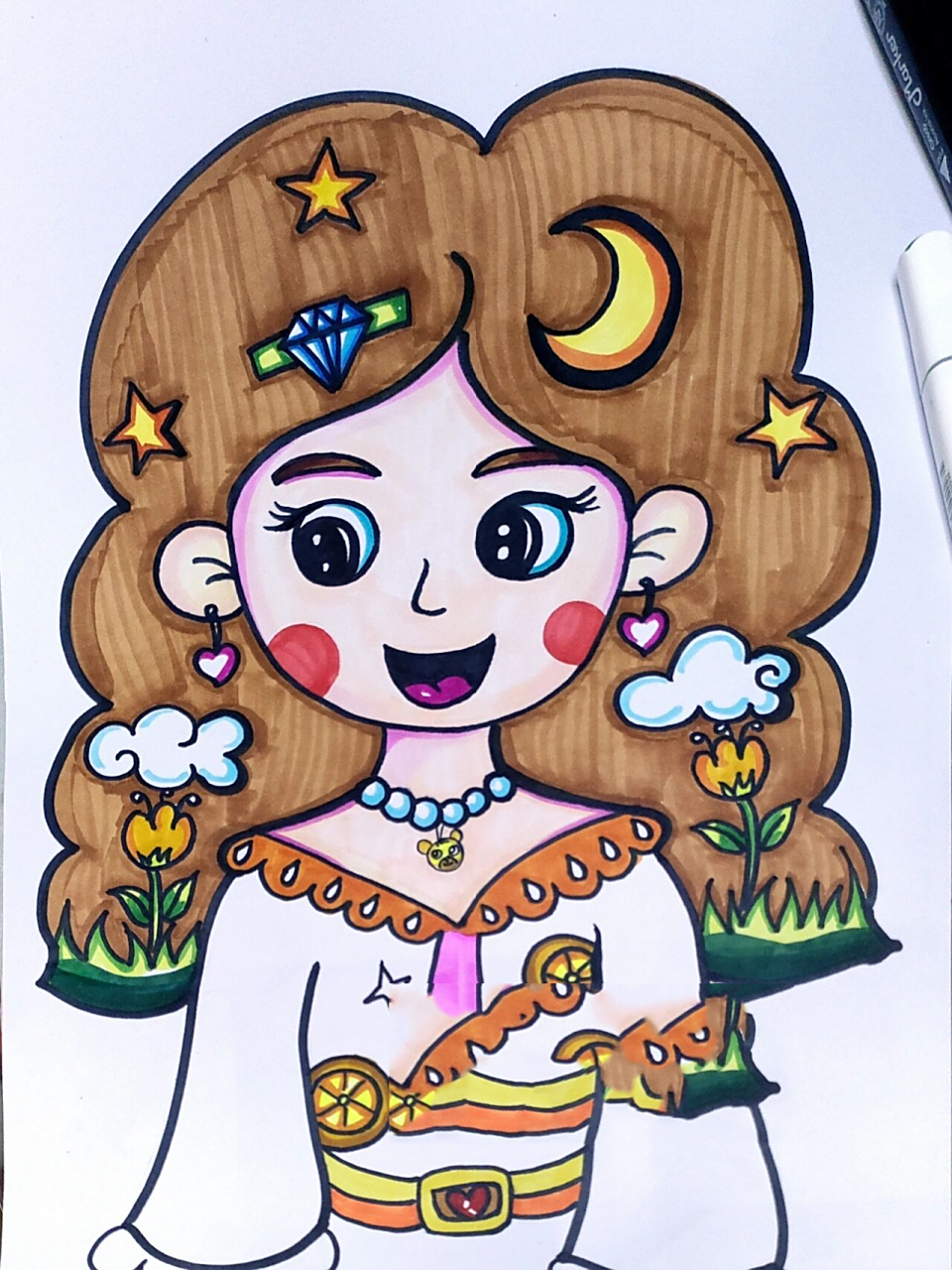 妈妈最美的肖像画0000 三八妇女节创意美术课程  三八女神节主题