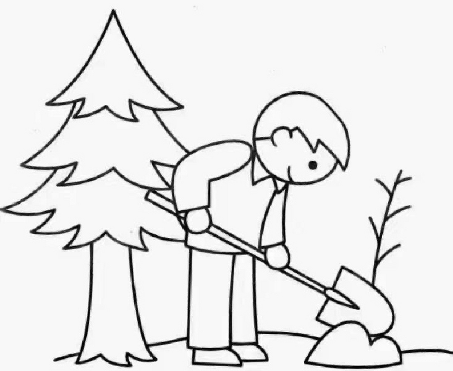 幼儿园—植树节简笔画