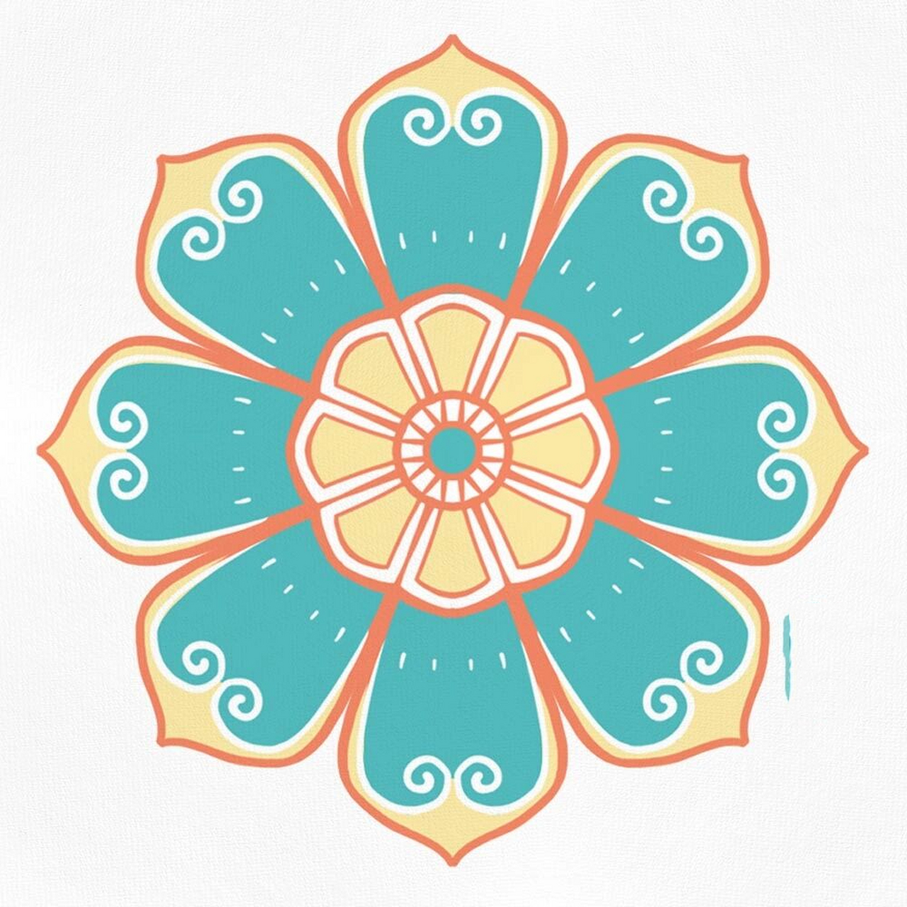 原创|古风花纹|敦煌|简笔画 【敦煌元素花纹】和上次的禅绕画相比