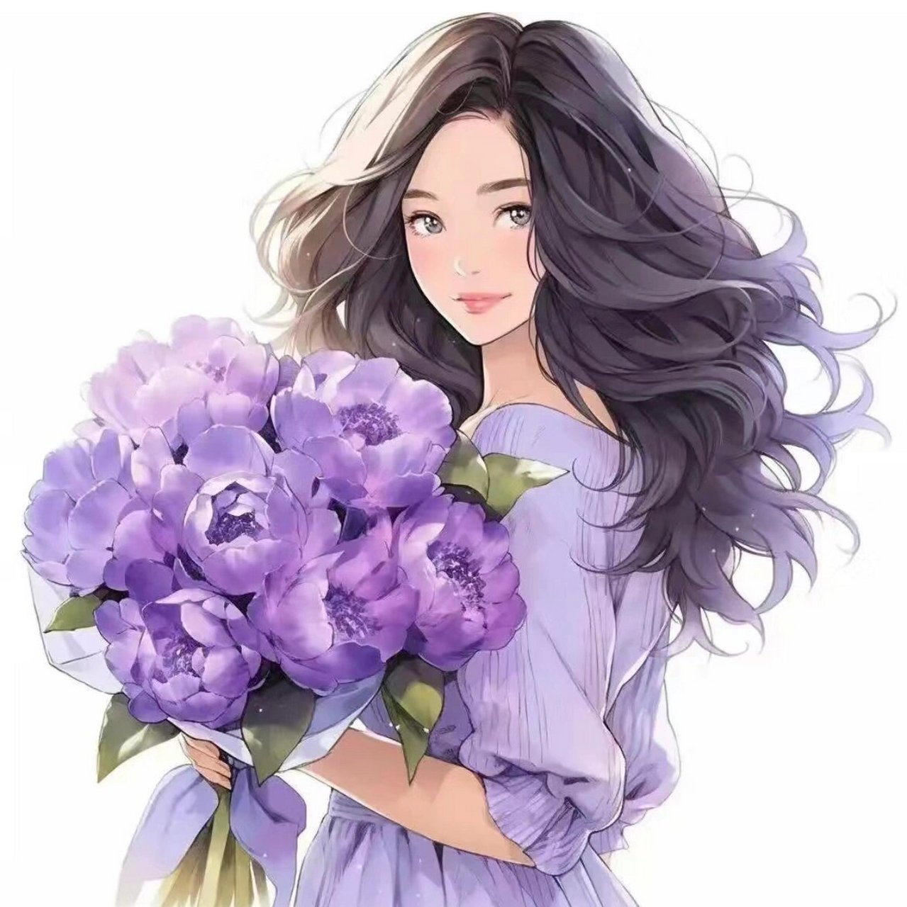 紫色图片,花店老板御用头像 #西安# #培训# #插花# #头像# #微信头像