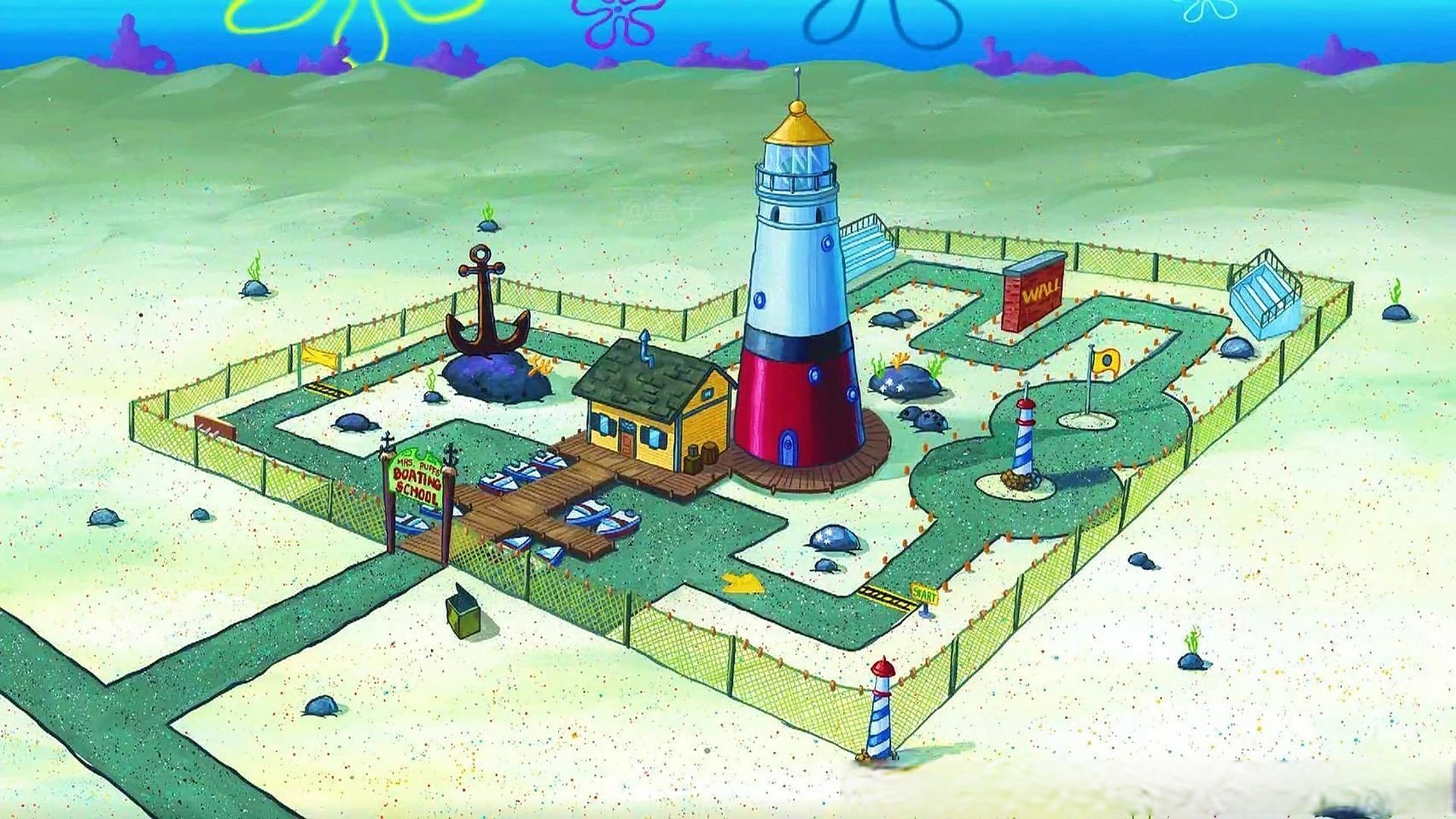 海绵宝宝建筑系列ipad壁纸