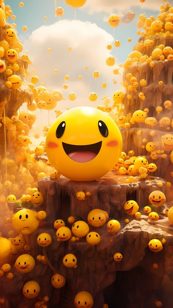 彩色笑脸表情993d壁纸 快乐无限 每天一张笑脸,快乐无限 9691