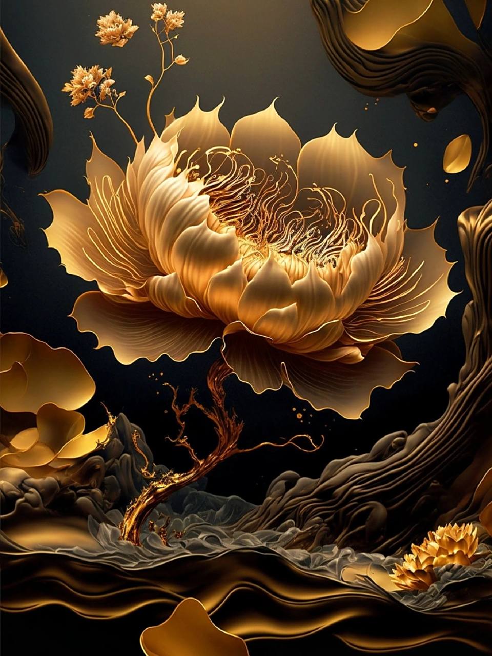 金莲本是佛前花,只因为你降人间;如若人间无灾祸,永驻荷塘又如何!