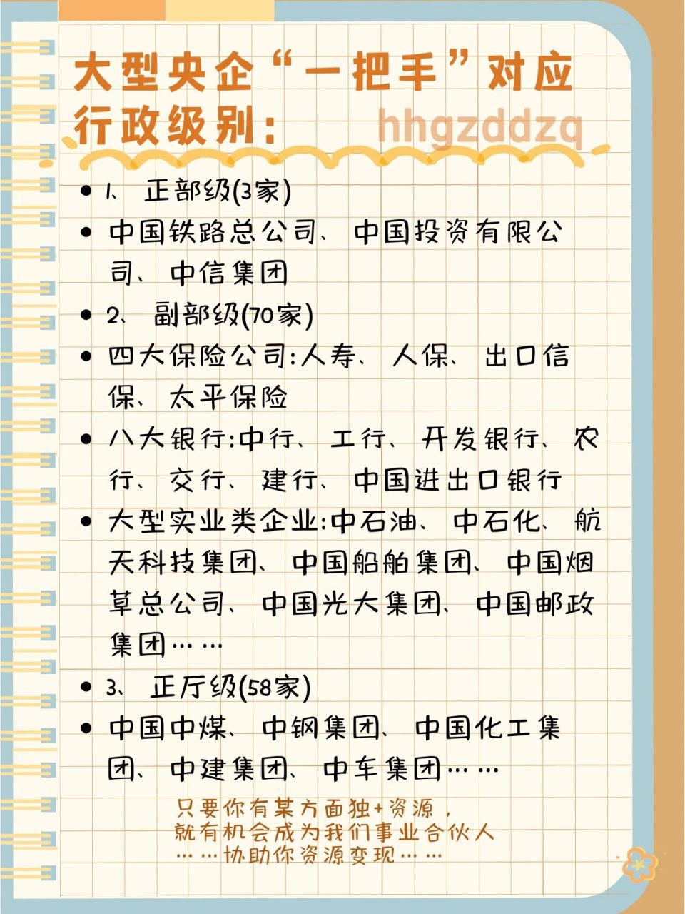 大型央企"一把手"对应行政级别是?