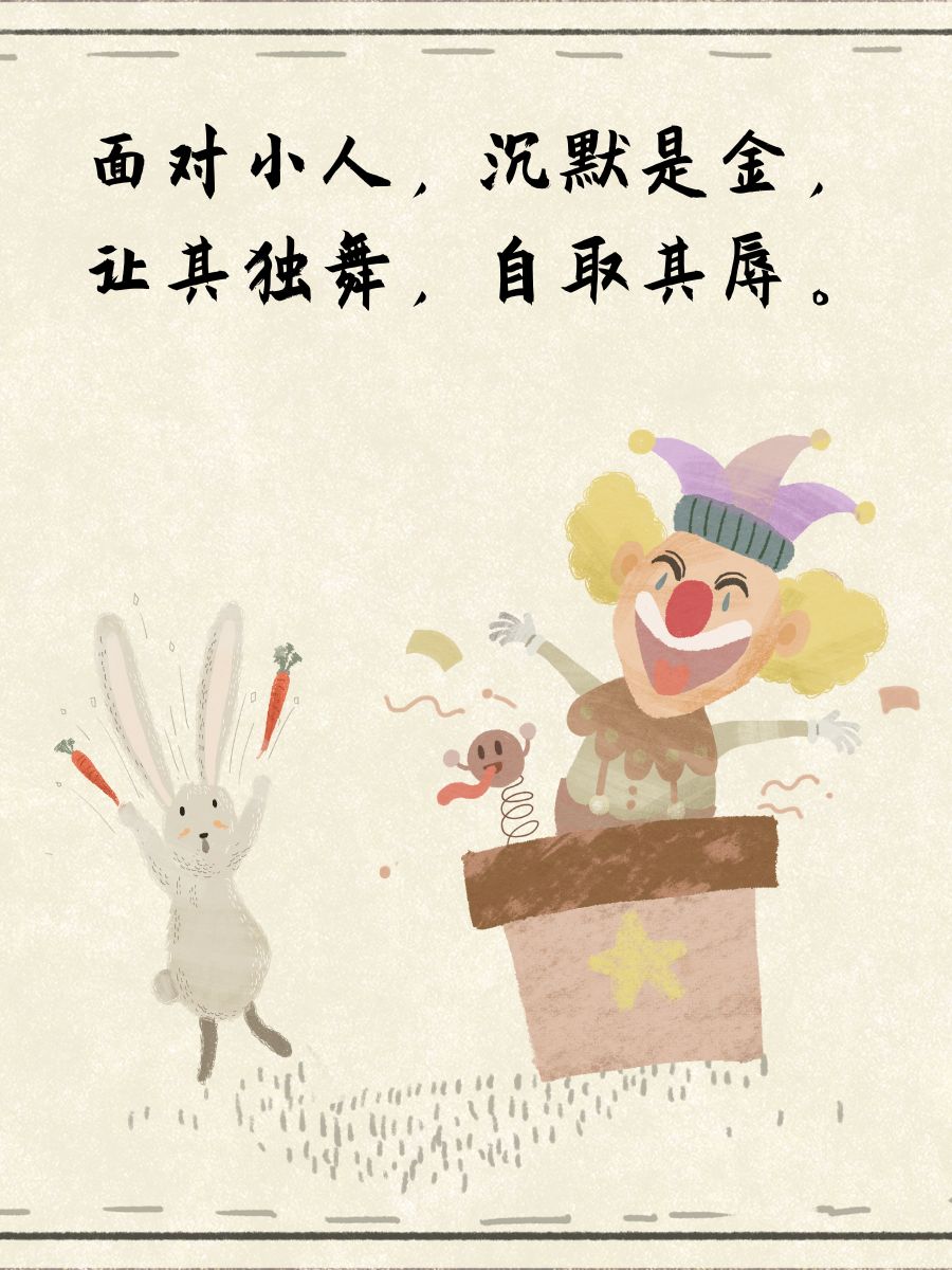 与小人论是非,犹如对牛弹琴,不答便是智慧.