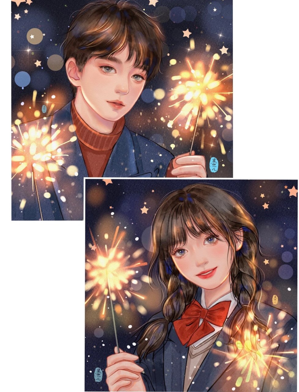 79新年烟花79情侣头像79仙女棒头像79 新年不止有红色哦 筹备