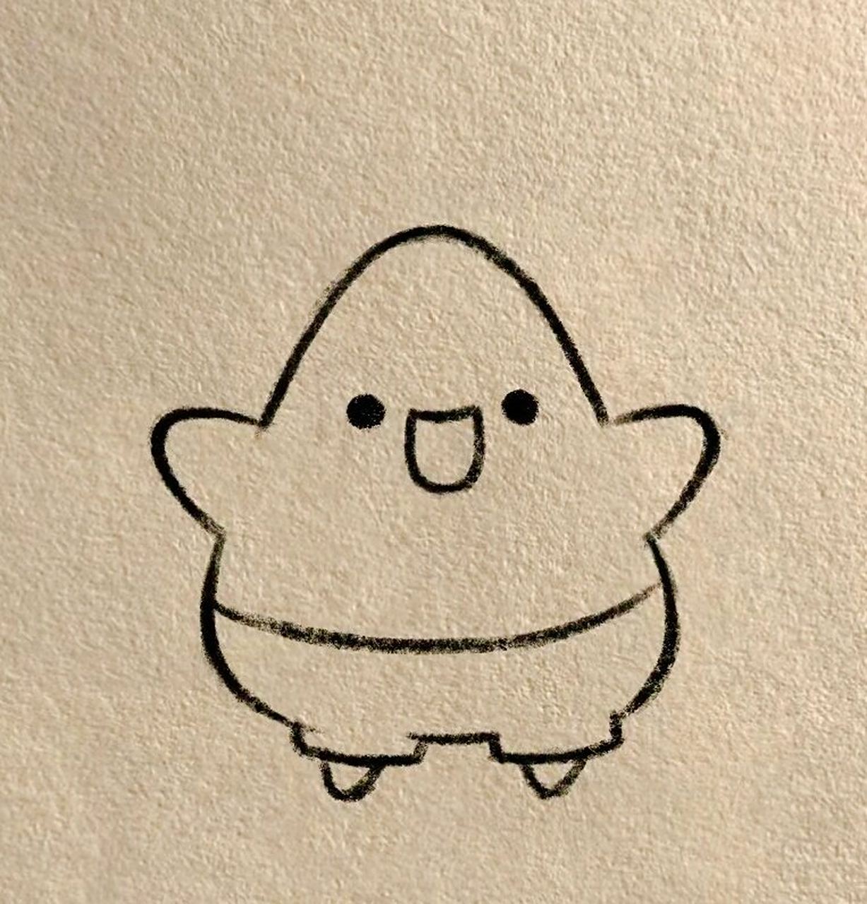 简笔画～q版派大星 爱了爱了～～～ 怎么会这么可爱!