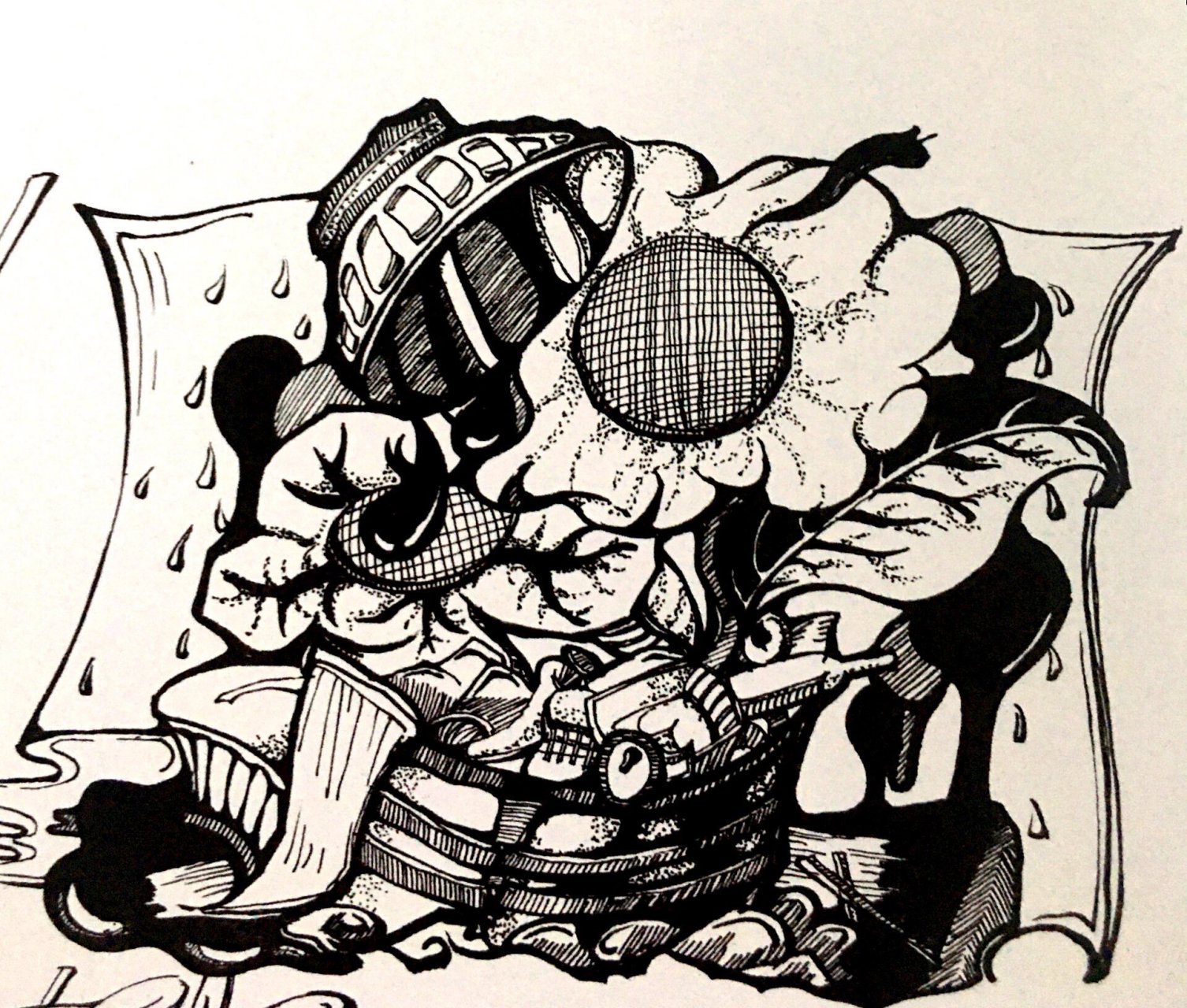 分享一组创意速写的作品,植物,表现,"浪漫"主题,考研的小伙伴可以收藏