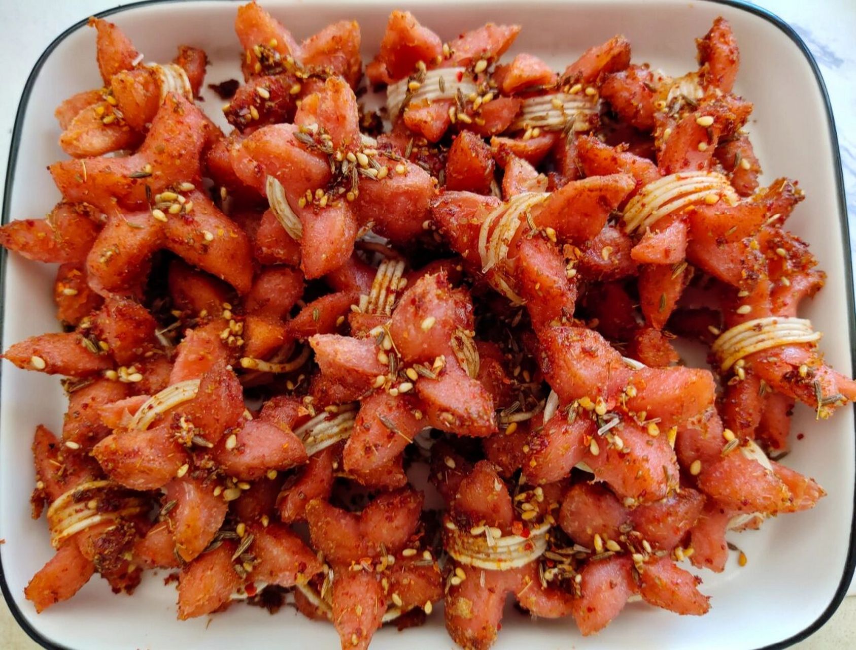 超简单6015巨好吃6015小朋友超爱开花亲亲肠 原料简单,做法