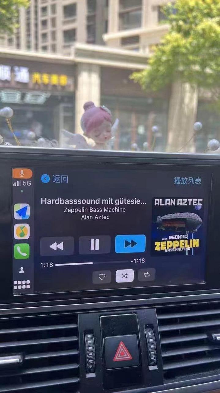 14款奥迪a6l苹果无线carplay完美投屏上车,客户非常满意,原车中控屏幕