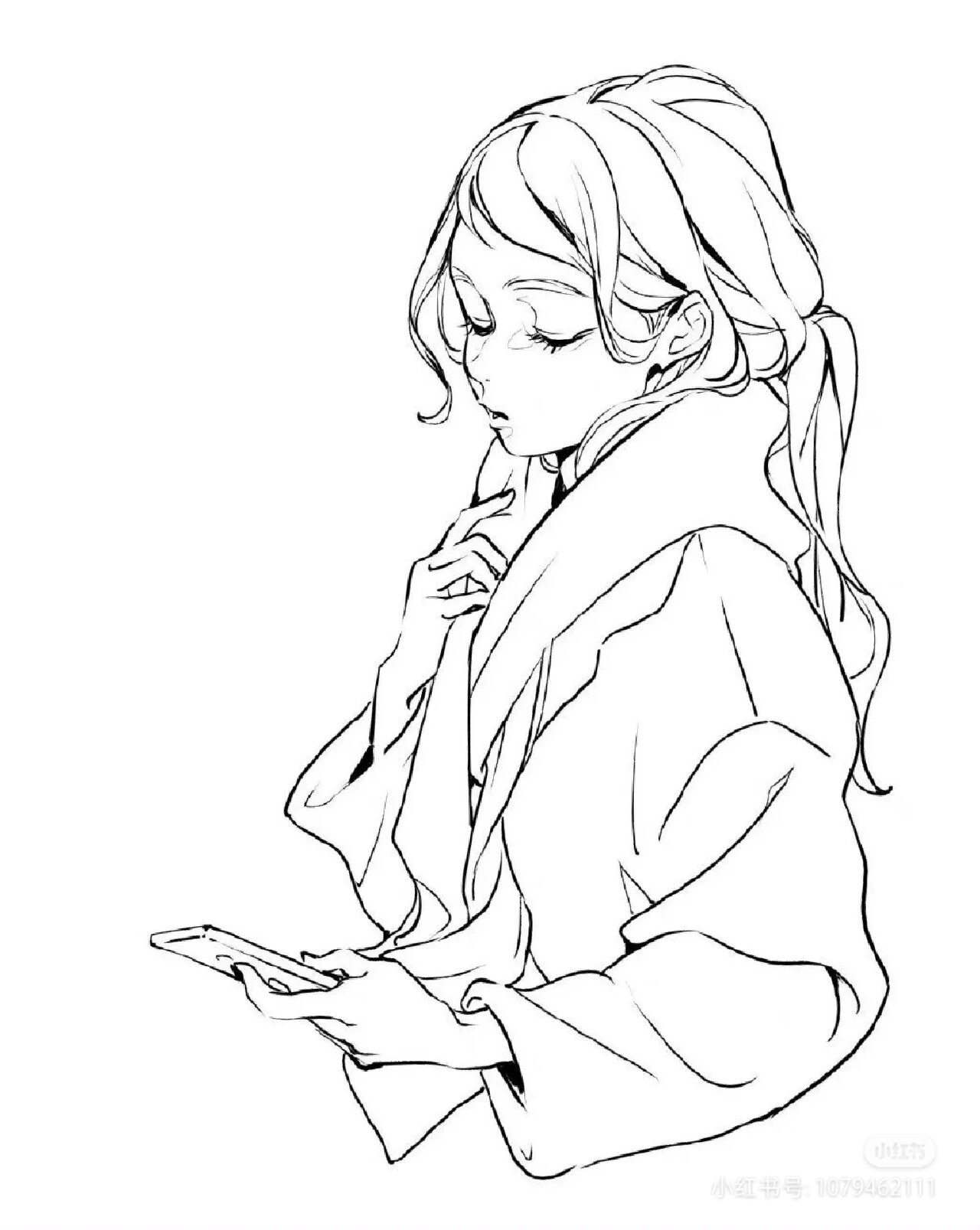 围巾画法教学