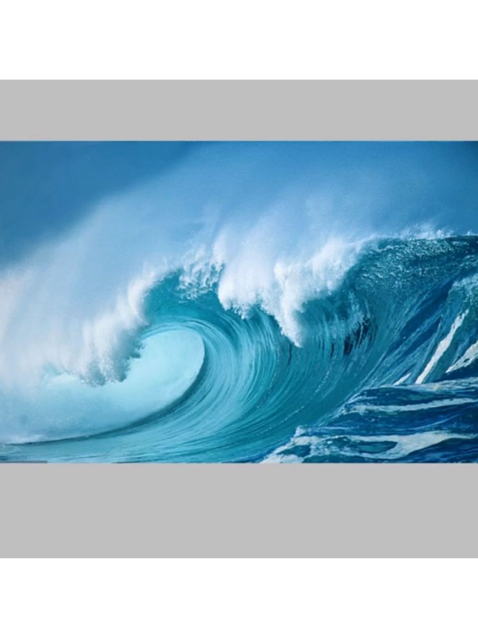 水粉画 大海 海浪98一看就会 详细步骤已发 背景天空:钴蓝 粉绿