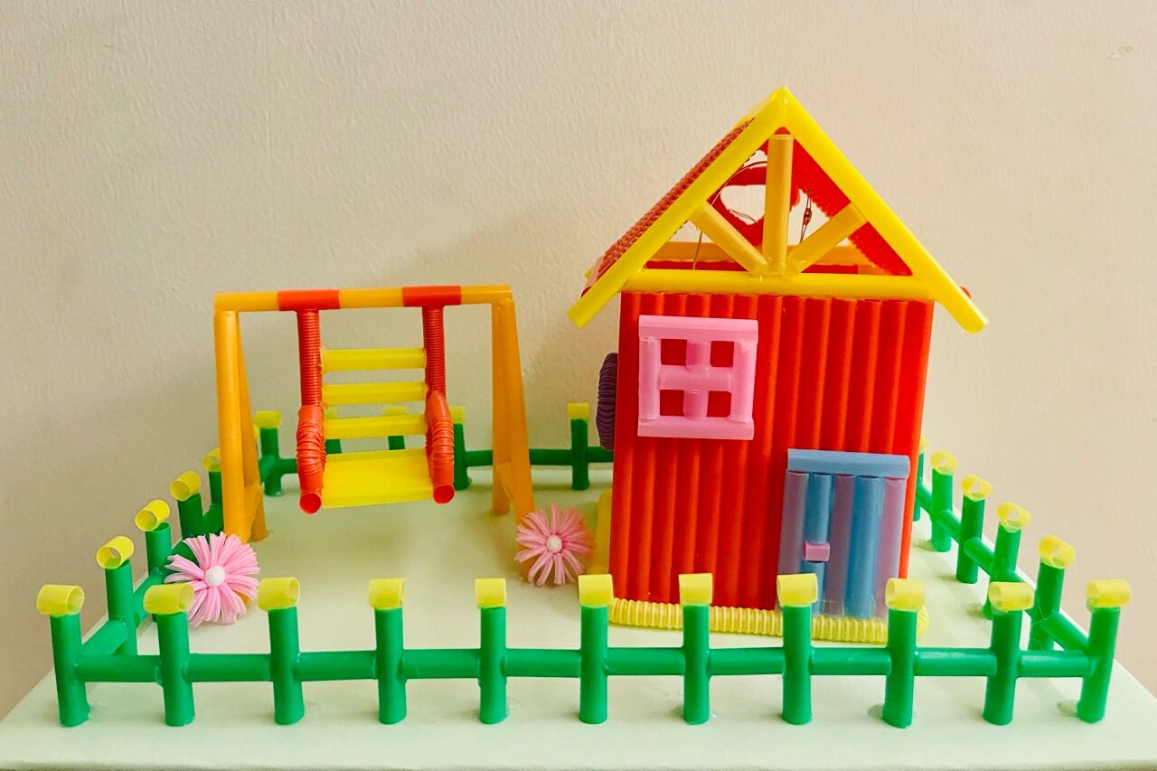 吸管手工制作 温馨小屋