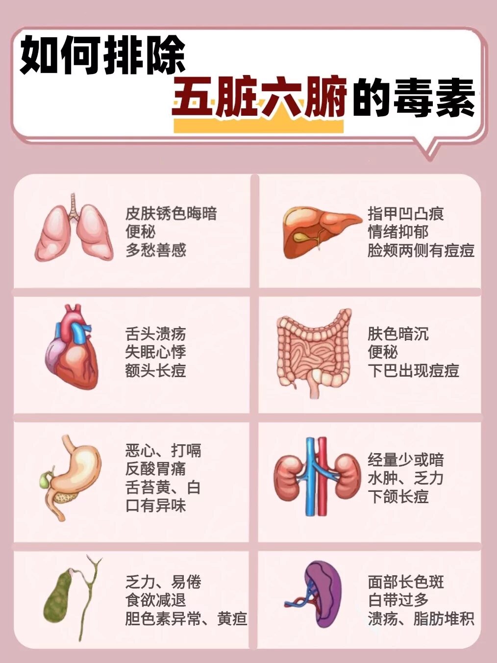 如何排出身体内9大毒素 健康养生 排毒素 0202020202