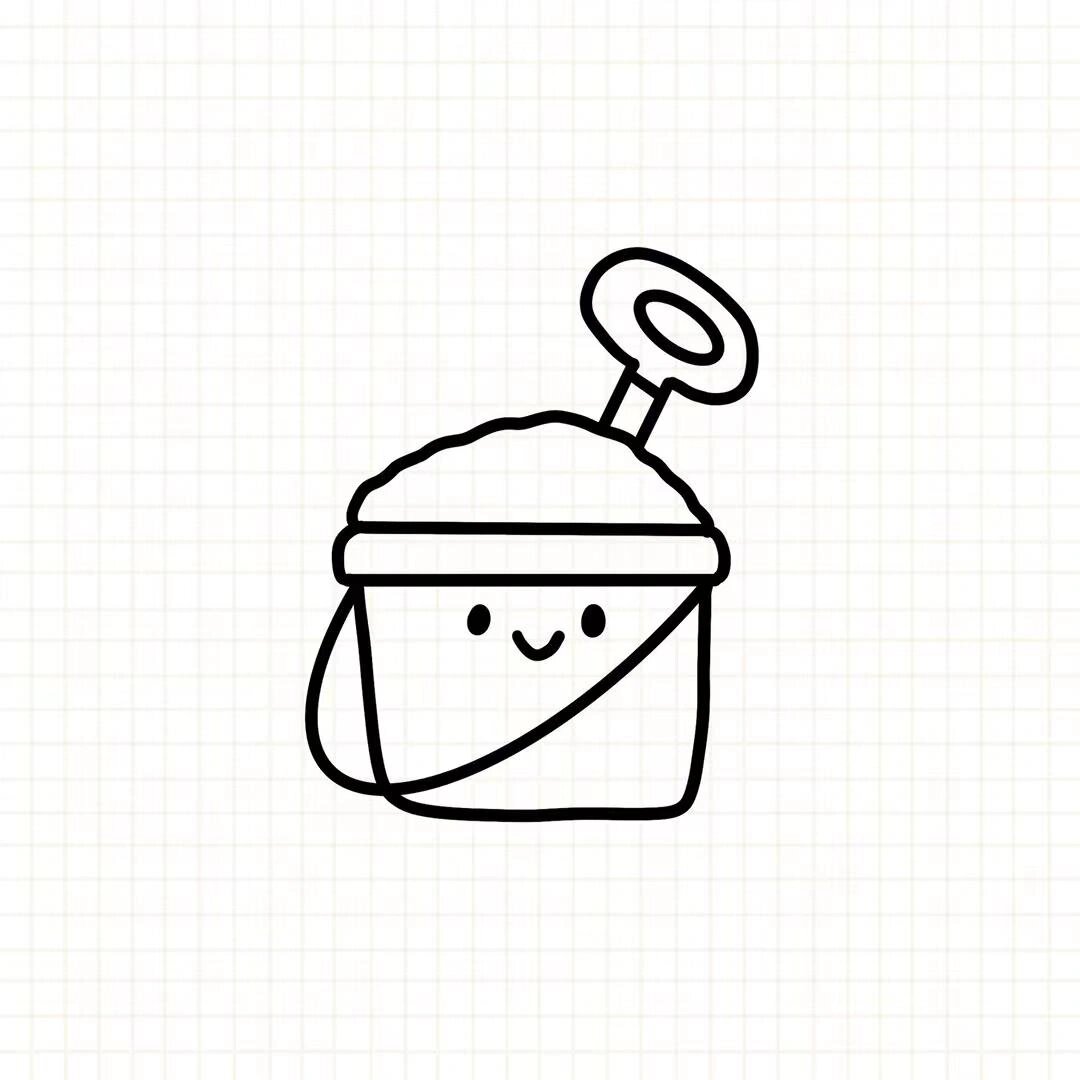 简笔画教程,挖沙桶