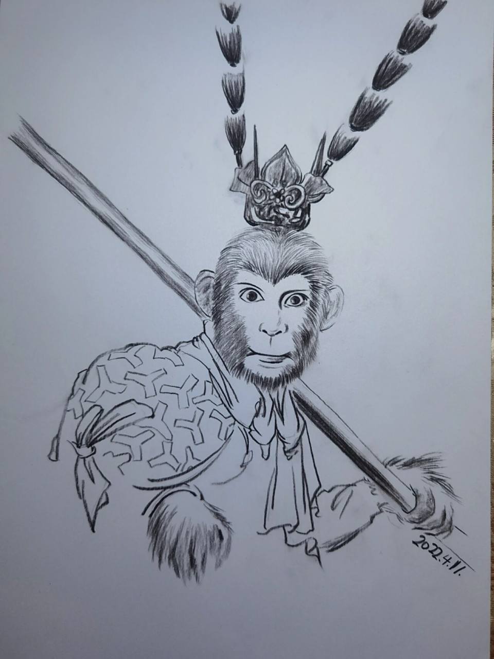 素描孙悟空 素描孙悟空