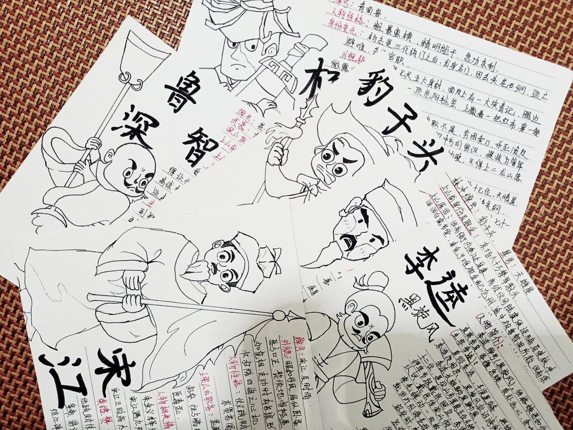 水浒传～宋江～手抄报～人物卡片