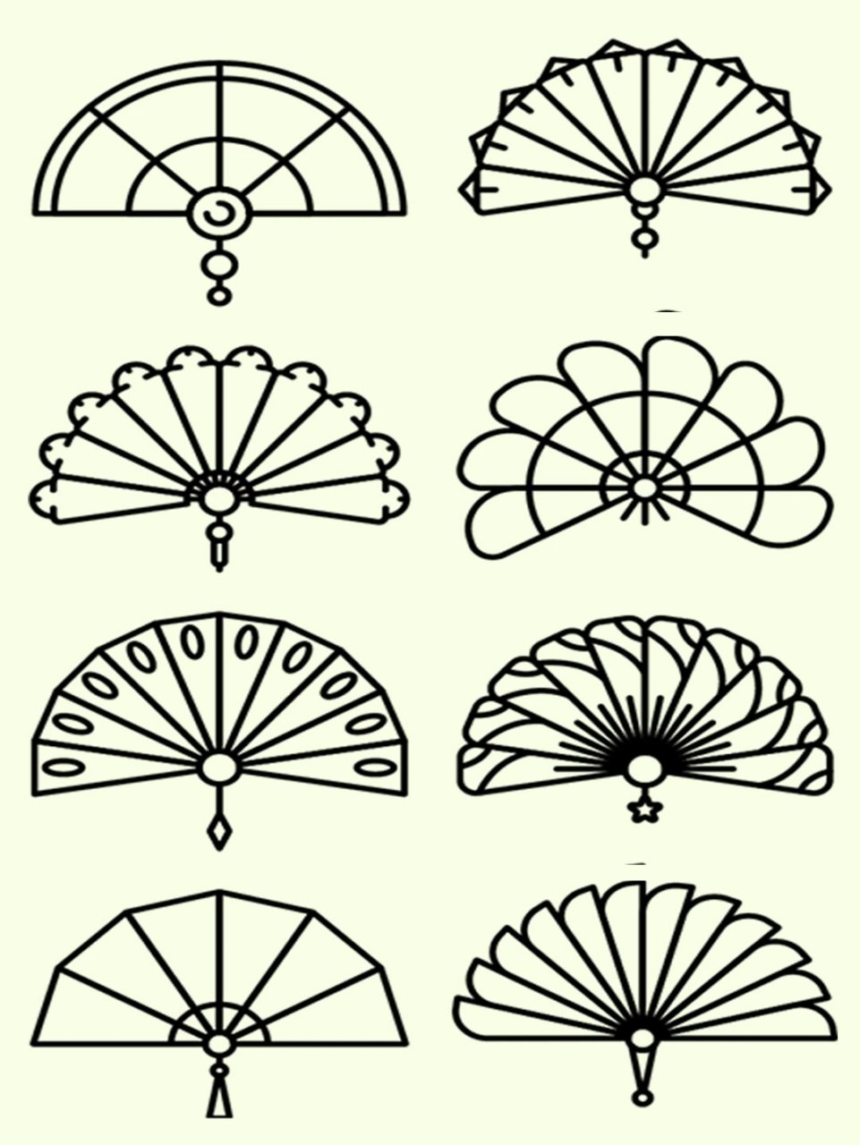 扇子的画法古风图片