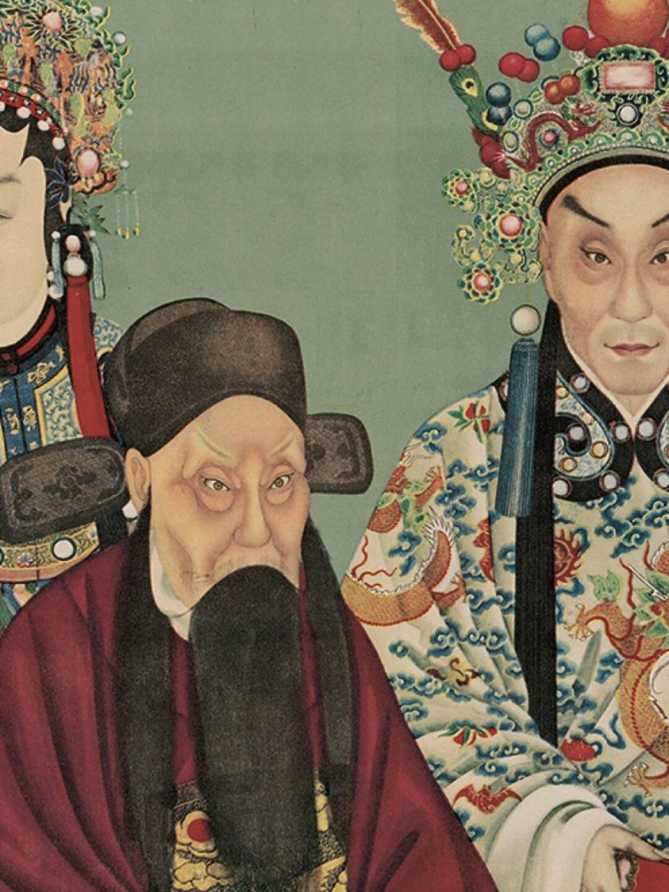 京剧盛世《同光十三绝》 98"同光名伶十三绝",画师是参照清代中叶