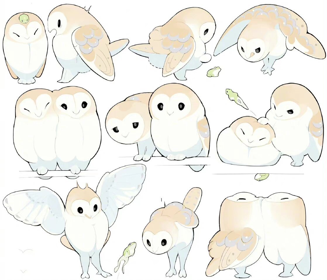 q版动漫动物手绘素材分享