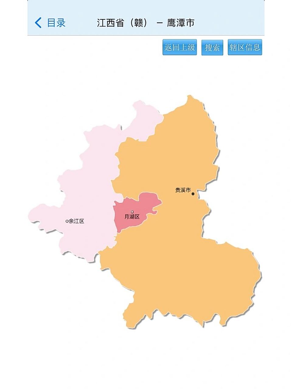 江西省-赣北8市行政区划图 1南昌 2九江 3景德镇 4上饶 5鹰潭 6宜春 7