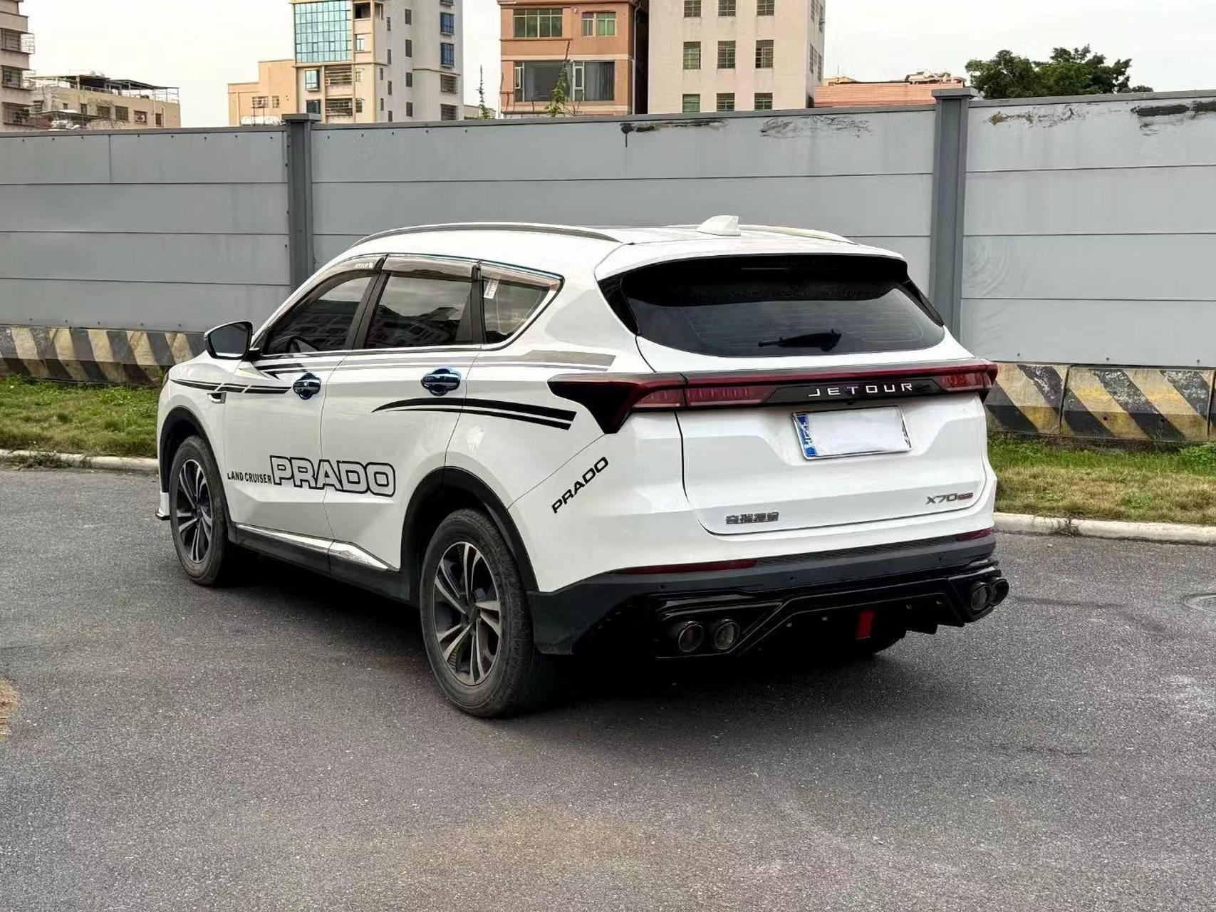 捷途x70plus改装适用21-24款前唇 后唇领航灯 尾翼 四出排气尾喉小