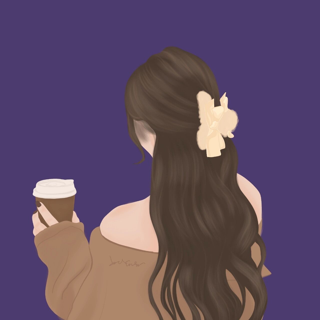 咖啡女生头像/抓夹 "风若约,光有期,朝暮为画,四季成诗.