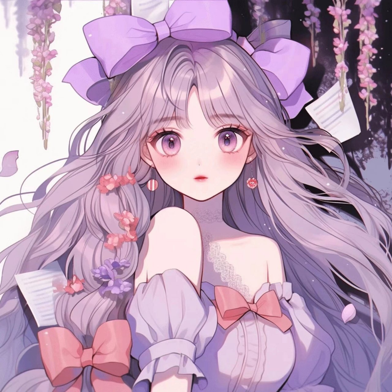 甜美可爱公主头像/温柔紫 能不能撸获你的心