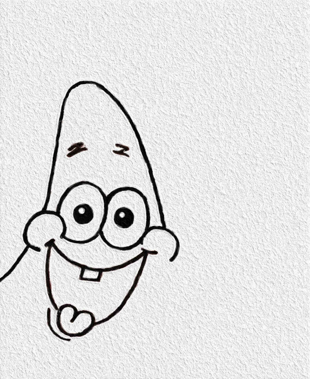 派大星简笔画附教程 派大星简笔画附教程