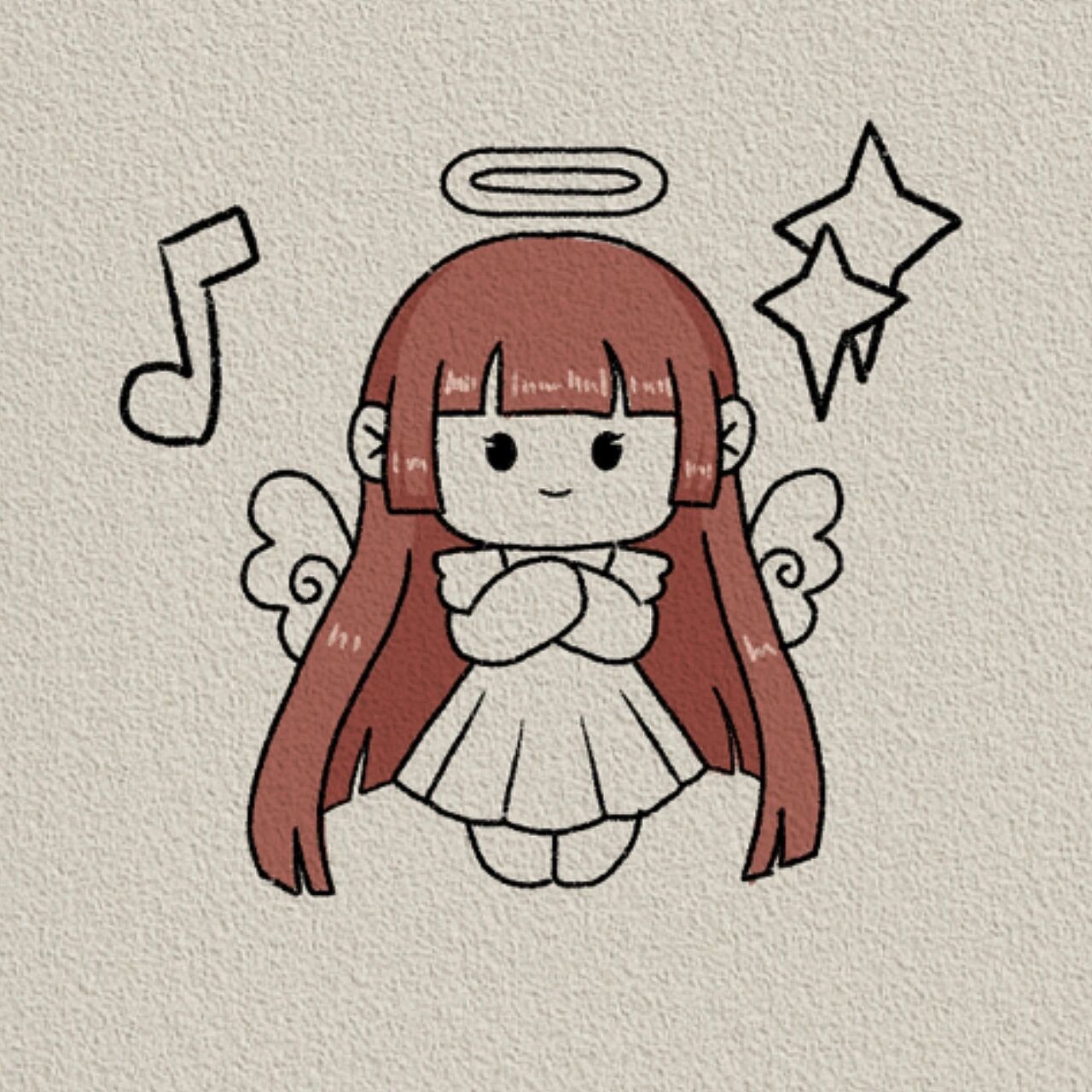 天使小麻薯/简笔画教程 最近太爱小麻薯啦,所以想多画一点这个系列