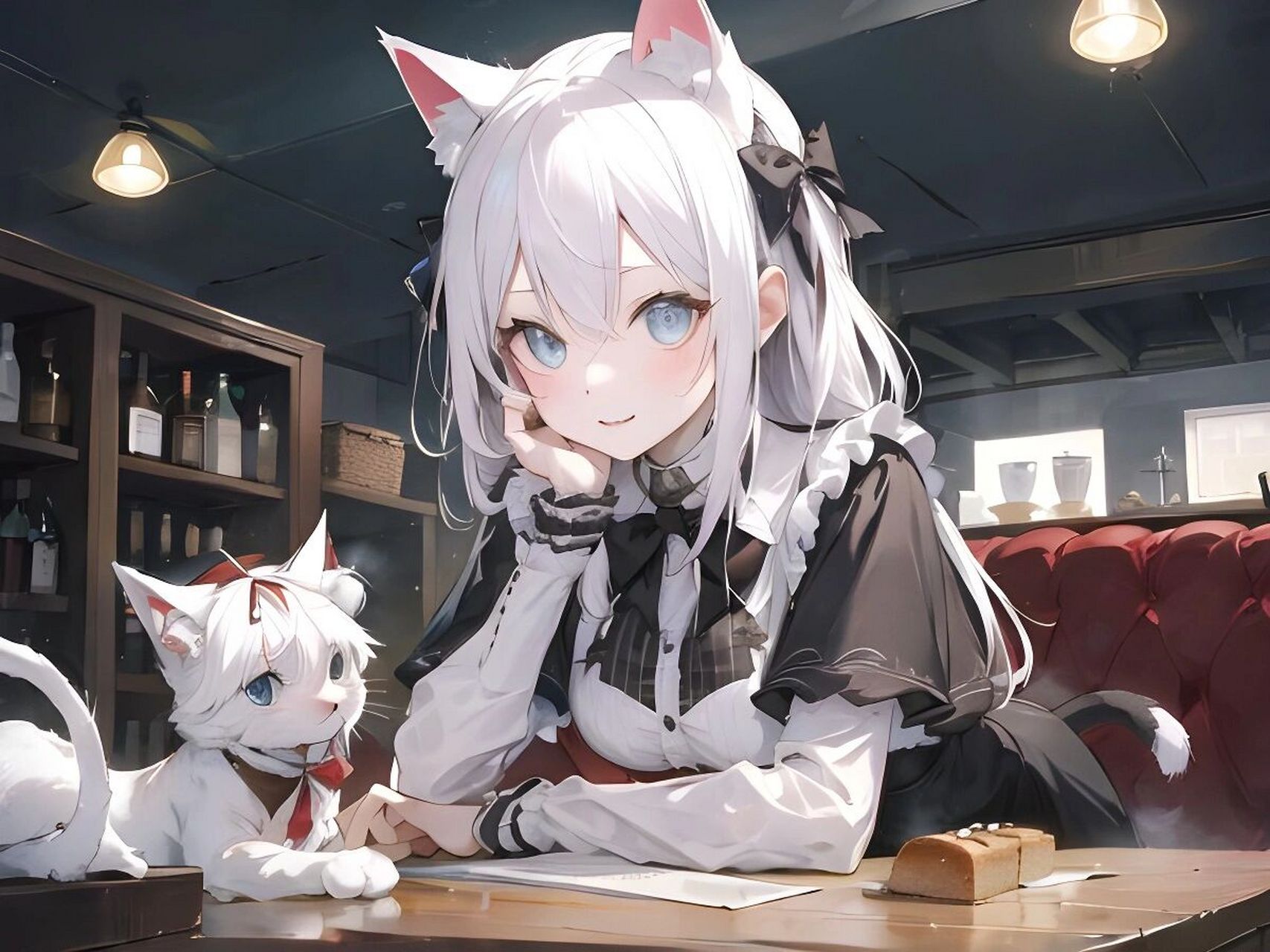 白发猫耳娘头像 关注自取哦～ 喜欢点个赞哦